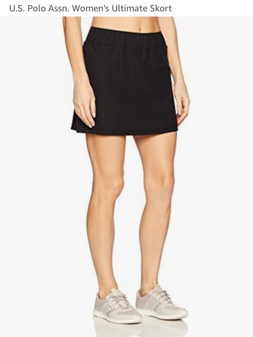 U.S. Polo Assn. Women's Black Athletic Skort